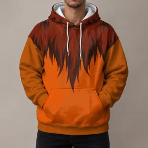 Lion Mane Costume Look for Family Dress-Up and Halloween Celebrations for Dads All-over Print Hoodie (Lightweight)