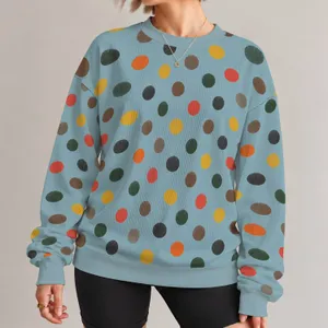 Colorful Polka Dots For Casual Everyday Outfits And Relaxed Weekend Style All-over Print Knitted Sweater