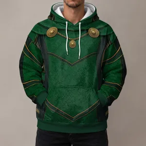 Emerald Armored Monarch Tunic for Fantasy Cosplay and Convention Wear All-over Print Hoodie (Lightweight)
