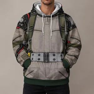 Retro Paranormal Field Crew Uniform for Halloween Cosplay and Spooky Season Fans All-over Print Hoodie (Lightweight)