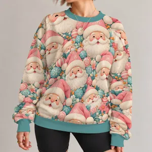 Whimsical Santa Claus Holiday Cheer for Festive Christmas Celebrations and Cozy Gatherings All-over Print Knitted Sweater
