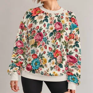 Colorful Vintage Floral Clusters for Spring Brunch and Everyday Style for Women All-over Print Knitted Sweater