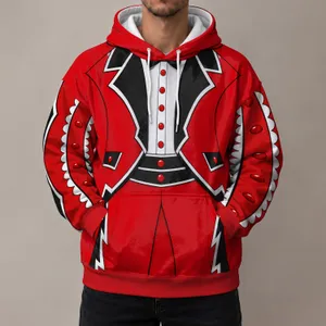Red Ringmaster Tuxedo Costume for Halloween Parties and Circus-Themed Celebrations All-over Print Hoodie (Lightweight)