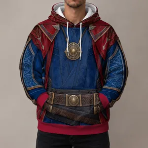 Mystic Sorcerer Costume Details for Halloween Cosplay and Superhero Fan Gatherings All-over Print Hoodie (Lightweight)