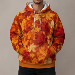 Autumn Maple Leaves for Fall Walks and Cozy Seasonal Style All-over Print Hoodie (Lightweight)