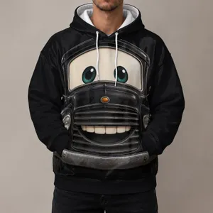 Friendly Vintage Black Truck Face Birthday Gift for Road Trip Fans and Car Loving Families All-over Print Hoodie (Lightweight)