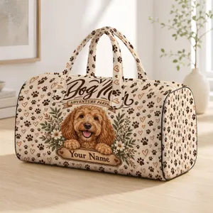 Golden Doodle Dog Mom Gift for Weekend Getaways and Pet-Loving Travel Adventures Quilted Weekend Bag