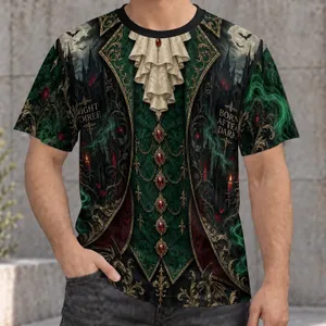 Gothic Vampire Masquerade Attire for Halloween Night Soirees and Dark Style All-over Print Unisex T-shirt