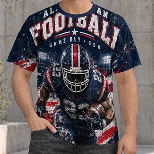 American Football Patriot Scene for Game Day Tailgates, Parties and Sports Fans All-over Print Unisex T-shirt