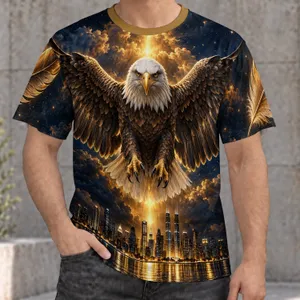 Bald Eagle Twin Towers Tribute for Patriotic Remembrance and Memorial Day Gatherings All-over Print Unisex T-shirt