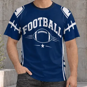 Navy Football and Star Sportswear for Back-to-School Game Days and School Spirit Wear All-over Print Unisex T-shirt