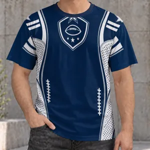 Navy Football Shield And Star For Game Day Weekends And Casual Fan Gatherings All-over Print Unisex T-shirt