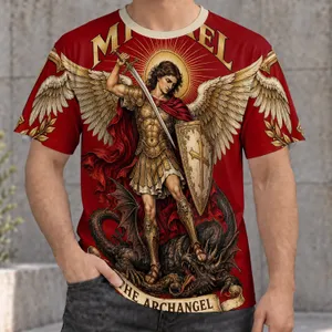 Archangel Michael Sword And Shield Faith Tribute For Church Prayer And Daily Wear All-over Print Unisex T-shirt