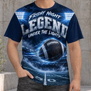 Friday Night Football Under Stadium Lights for Game Day Fans and Weekend Tailgates All-over Print Unisex T-shirt