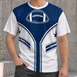 Navy Football Star Stripes for Game Day, Tailgating, and Weekend Wear All-over Print Unisex T-shirt