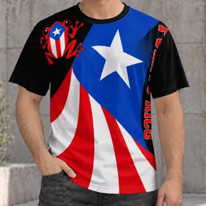 Puerto Rican Flag Colors for Cultural Celebrations and Everyday Island Pride All-over Print Unisex T-shirt