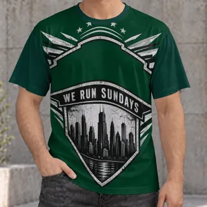 City Skyline Eagle Football Sunday Style for Game Day and Streetwear Fans All-over Print Unisex T-shirt