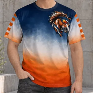 Roaring Horse Mascot With Sunglasses For Weekend Sports Fans And Outdoor Adventures All-over Print Unisex T-shirt