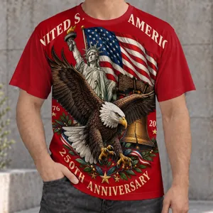 American Eagle And Liberty Anniversary Tribute For Patriotic Celebrations And Collectors All-over Print Unisex T-shirt