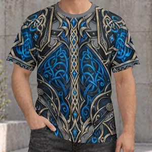 Norse Warrior Armor Motifs for Bold Festival Style and Everyday Viking Enthusiasts All-over Print Unisex T-shirt
