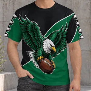 Flying Eagle Rugby Football Weekend Wear for Casual Sports Fans on Every Game Day All-over Print Unisex T-shirt