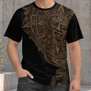 Antique Sun Totem Medallion for Festival Nights and Bohemian Everyday Style Wear All-over Print Unisex T-shirt