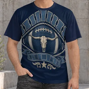Vintage Football Crest for Game Day Tailgates and Casual Weekends for Men and Fans All-over Print Unisex T-shirt
