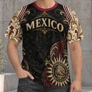 Mexican Eagle Medallion Motif for Festivals, Travel and Everyday Wear for Men Today All-over Print Unisex T-shirt