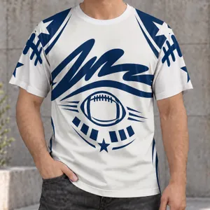 Navy Football Star Crest for Game Day Tailgates and Classic Gridiron Fans All-over Print Unisex T-shirt