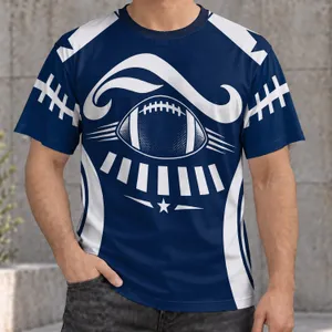 Navy Football Star Emblem for Game Day Tailgates and Weekend Fan Wear Lovers All-over Print Unisex T-shirt
