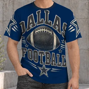 Vintage Football and Star Game Day Style for Tailgates and Weekend Sports Fans All-over Print Unisex T-shirt