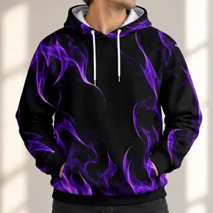 Violet Flame Streetwear Style for Autumn Runs and Everyday Outdoor Adventures All-over Print Hoodie (Lightweight)