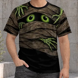 Mummy Eyes and Skeletal Hands for Halloween Parties and Spooky Season Fans All-over Print Unisex T-shirt