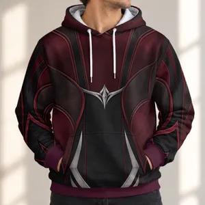 Burgundy Sorceress Costume Details For Cosplay Events And Fantasy Fan Gatherings All-over Print Hoodie (Lightweight)