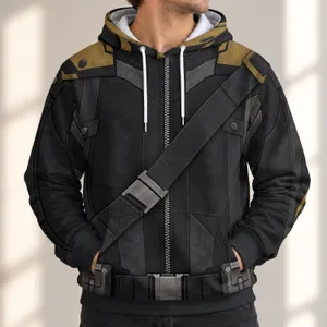 Black Tactical Ronin Gear with Gold Accents for Cosplay and Fan Events All-over Print Hoodie (Lightweight)