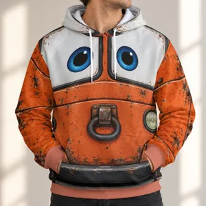Weathered Tow Truck Costume Look for Theme Park Days and Family Dress-Up All-over Print Hoodie (Lightweight)