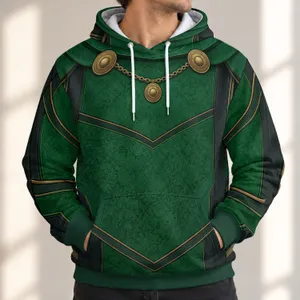 Emerald Armored Monarch Tunic for Fantasy Cosplay and Convention Wear All-over Print Hoodie (Lightweight)