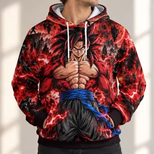 Crimson Lightning Martial Artist for Anime Fans and Action-Loving Friends All-over Print Hoodie (Lightweight)