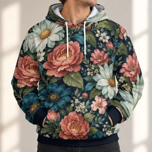 Oversized Botanical Blooms for Bold Everyday Style and Artistic Casual Wear All Year All-over Print Hoodie (Lightweight)