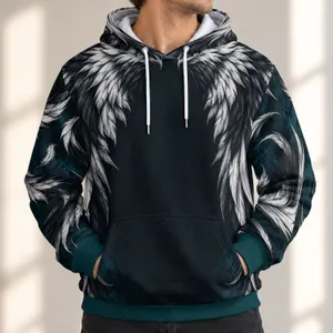 Ivory Feathered Angel Wings for Everyday Streetwear and Bold Casual Style All-over Print Hoodie (Lightweight)