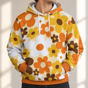 Retro Daisy Blooms for Sunny Fishing Days and Relaxed Outdoor Adventures by the Water All-over Print Hoodie (Lightweight)