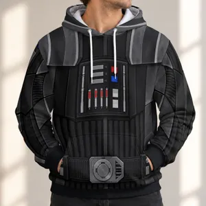Dark Armored Control Panels for Sci-Fi Conventions and Everyday Fandom Wear All-over Print Hoodie (Lightweight)