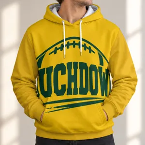 Touchdown Football Lettering for Game Day and Weekend Wear for Football Fans All-over Print Hoodie (Lightweight)