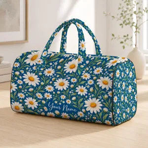 Blue Daisy Wildflowers for Sunny Beach Days and Relaxed Summer Getaways for Women Quilted Weekend Bag