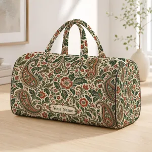Heritage Paisley Florals for Weekend Getaways, Yoga Retreats and Outdoor Escapes Quilted Weekend Bag