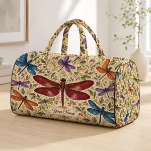 Colorful Dragonflies for Nature-Loving Weekend Getaways and Relaxed Outdoor Travel Quilted Weekend Bag
