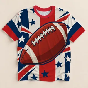 Patriotic Football And Stars For Game Day Tailgates And American Sports Fans All-over Print Unisex T-shirt