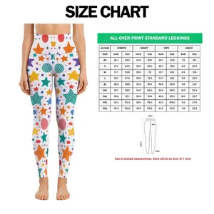 Colorful Stars And Dots For Yoga, Pilates, And Everyday Active Lifestyle Outings Leggings