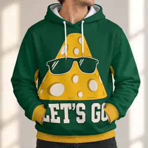 Cheese Slice Sunglasses and Football Laces for Game Day Tailgating Fans All-over Print Hoodie (Lightweight)