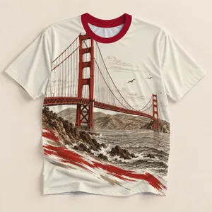 Golden Gate Bridge Bay Area Football Nostalgia for Game Days and City Adventures All-over Print Unisex T-shirt